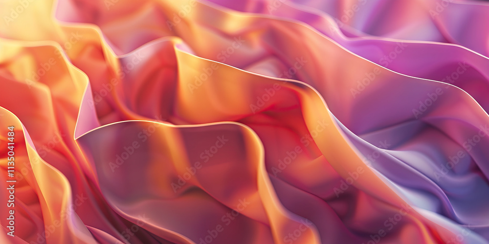 Obraz premium Abstract Draped Fabric in Warm Tones