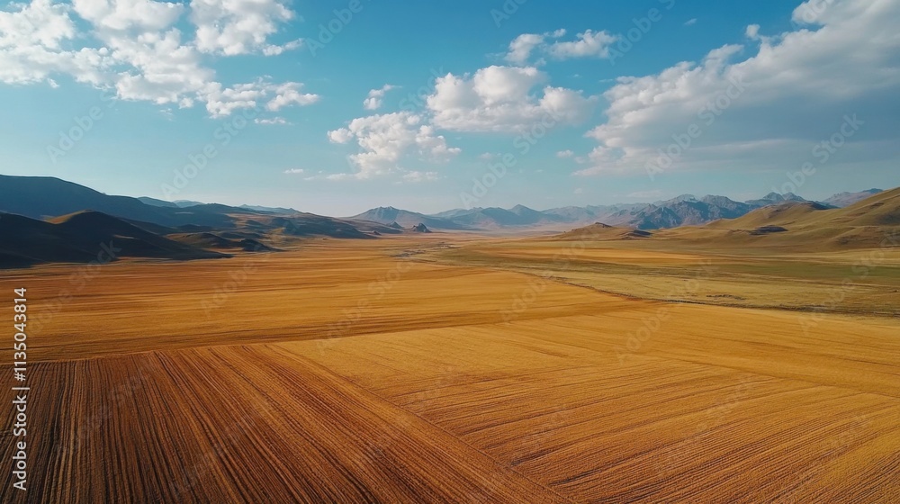 Obraz premium Drones monitoring large fields in remote farming
