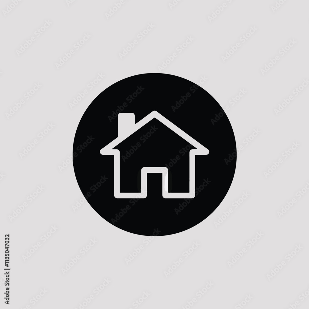 Web home flat icon for apps and websites Web home flat icon for apps and websites