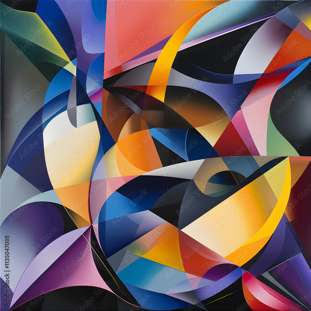 Vibrant Harmony of Geometric Abstractions and Fluid Forms Vibrant Harmony of Geometric Abstractions and Fluid Forms