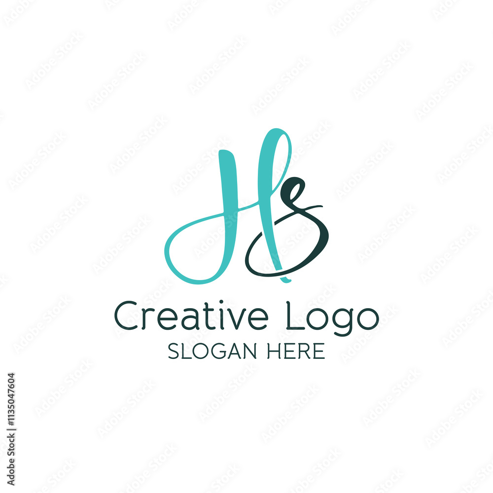 Creative Monogram Logo Design HS Initials Creative Monogram Logo Design HS Initials