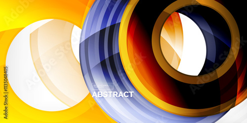 Circles, round elements, ring shapes premium background. Vector Illustration For Wallpaper, Banner, Background, Card, Book Illustration, landing page