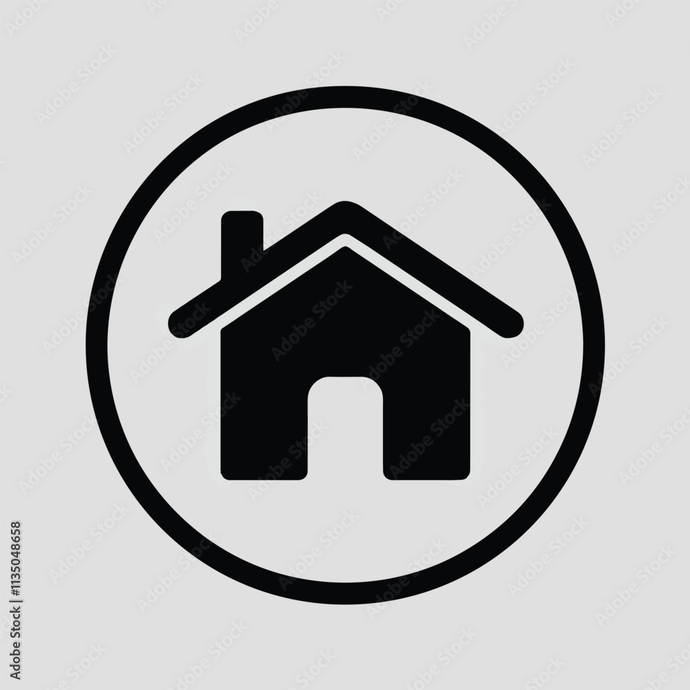 Web home flat icon for apps and websites Web home flat icon for apps and websites