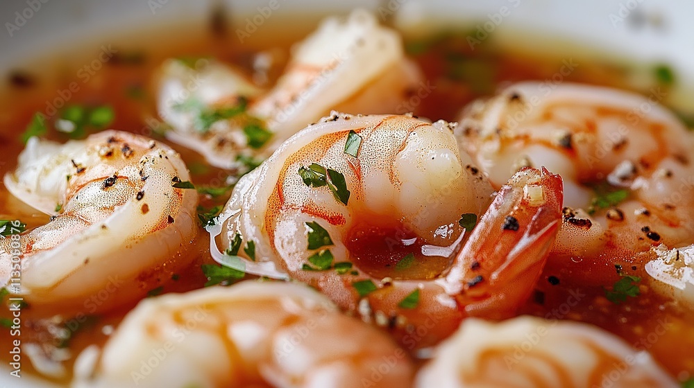 Close-up of chupe de camarones showing detailed textures of shrimp and vibrant broth. Close-up of chupe de camarones showing detailed textures of shrimp and vibrant broth.
