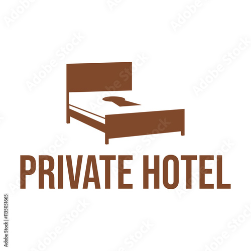 private hotel flat minimalist logo design
