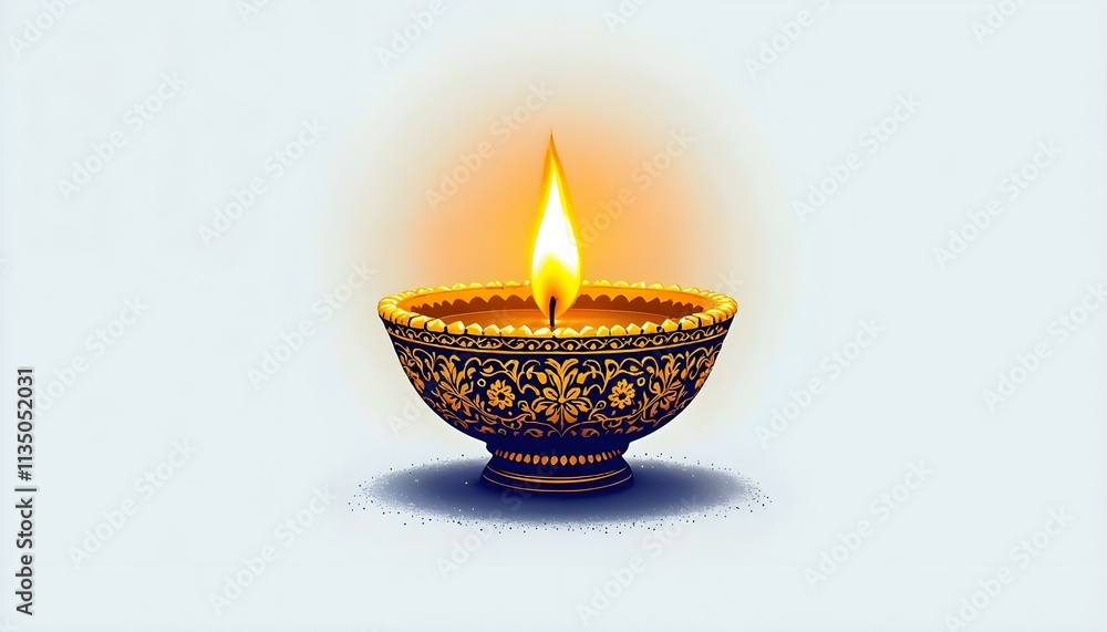 traditional clay oil lamp with intricate floral patterns engraved on its surface traditional clay oil lamp with intricate floral patterns engraved on its surface