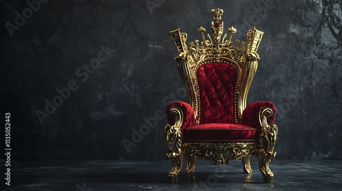 Ornate Throne of a Sovereign Ruler Showcasing Leadership and Authority