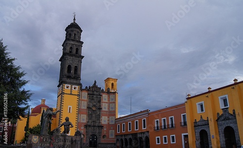 Franciscan temple and convent of the impression of the wounds of San Francisco, Puebla, Mexico photo