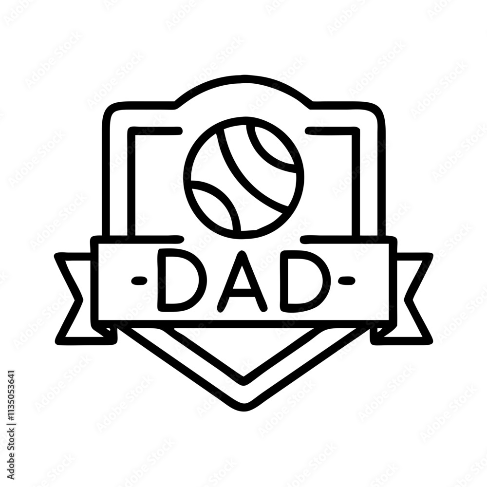 dad s favorite sports team logo icon, father’s day line art, father icon - simple black line art icon of dad s favorite sports team logo, for father’s day celebrations. father vector art. dad s favorite sports team logo icon, father’s day line art, father icon - simple black line art icon of dad s favorite sports team logo, for father’s day celebrations. father vector art.