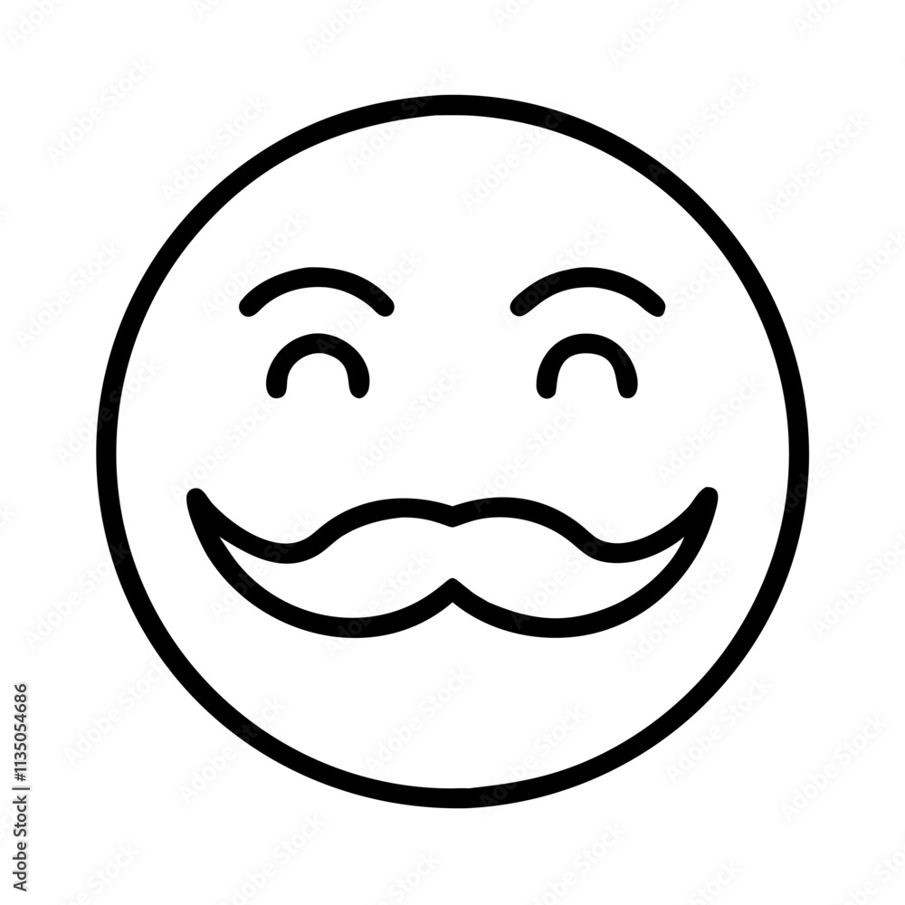 happy face with mustache icon, father’s day line art, father icon - simple black line art icon of happy face with mustache, for father’s day celebrations. father vector art. happy face with mustache icon, father’s day line art, father icon - simple black line art icon of happy face with mustache, for father’s day celebrations. father vector art.