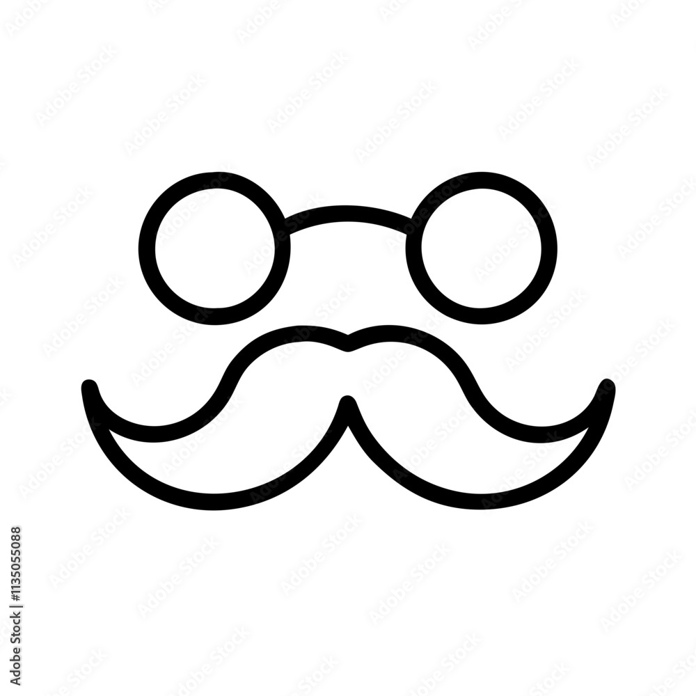 mustache icon, father’s day line art, father icon - simple black line art icon of mustache, for father’s day celebrations. father vector art. mustache icon, father’s day line art, father icon - simple black line art icon of mustache, for father’s day celebrations. father vector art.