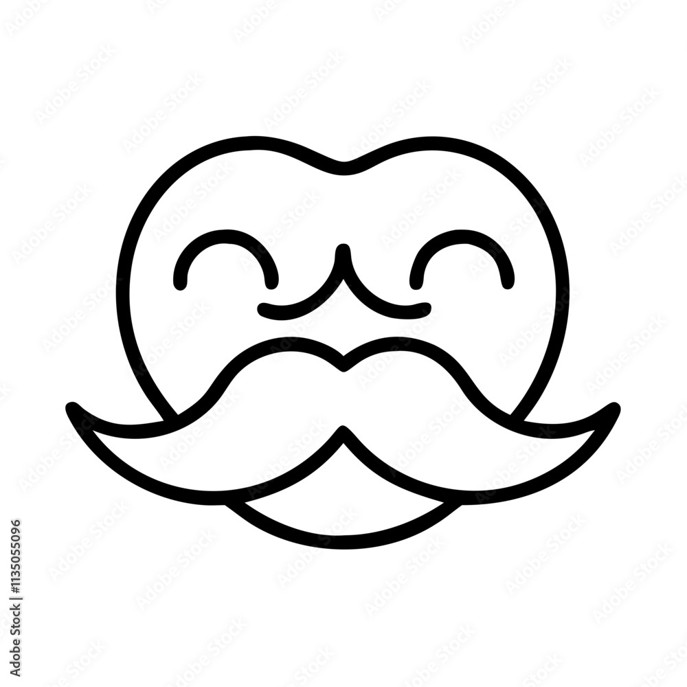 mustache icon, father’s day line art, father icon - simple black line art icon of mustache, for father’s day celebrations. father vector art. mustache icon, father’s day line art, father icon - simple black line art icon of mustache, for father’s day celebrations. father vector art.