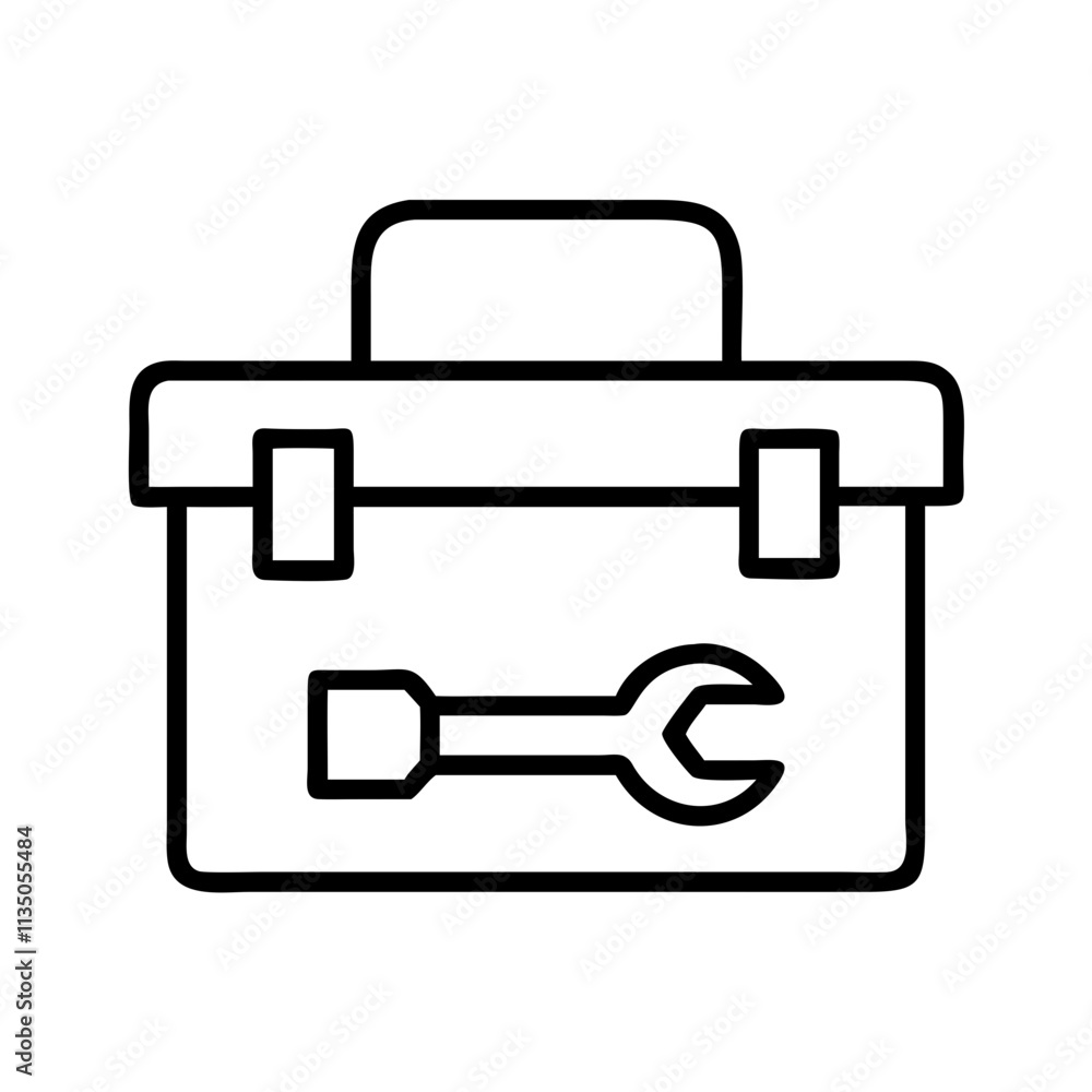 toolbox icon, father’s day line art, father icon - simple black line art icon of toolbox, for father’s day celebrations. father vector art. toolbox icon, father’s day line art, father icon - simple black line art icon of toolbox, for father’s day celebrations. father vector art.