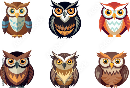 Wallpaper Mural set of owls Torontodigital.ca