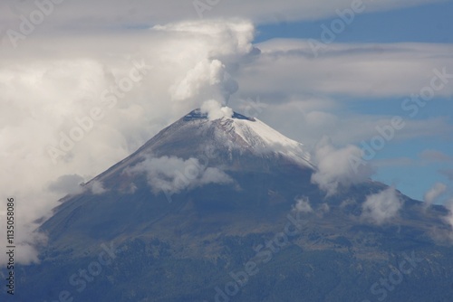 The active Popocatepetl volcano, Cholula, Puebla, Mexico 1.jpg photo