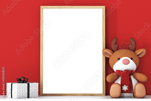 christmas card with reindeer