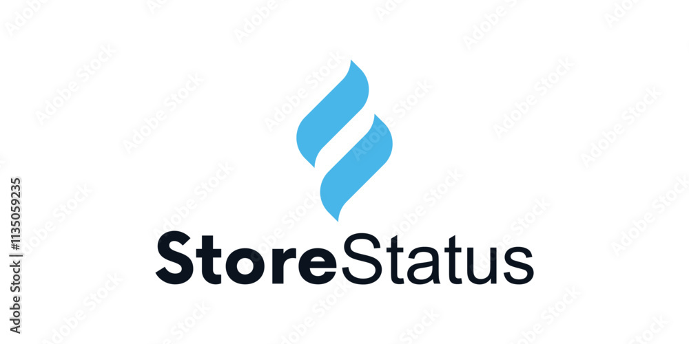 Abstract letter S logo, blue smoke letter S logo, simple letter S logo Abstract letter S logo, blue smoke letter S logo, simple letter S logo