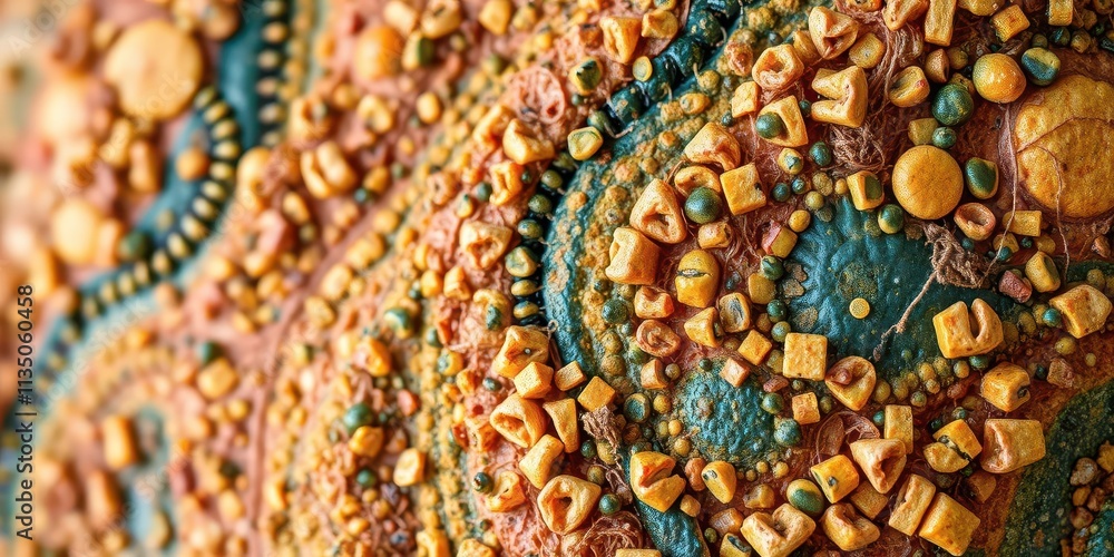 Closeup shot of intricate natural abstract background with vibrant colors and unique patterns, closeup, close-up, texture Closeup shot of intricate natural abstract background with vibrant colors and unique patterns, closeup, close-up, texture