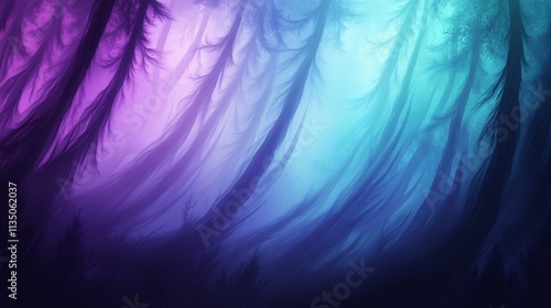 Enchanting Purple & Blue Fantasy Forest