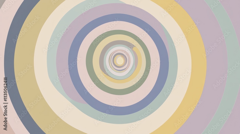 Abstract concentric circles pastel color design Abstract concentric circles pastel color design