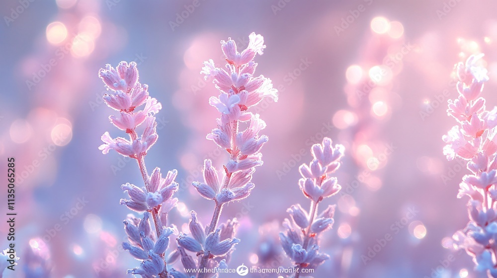 Lavender Flowers, Soft Pink, Bokeh Background Lavender Flowers, Soft Pink, Bokeh Background