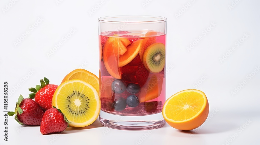 Fresh Fruit Punch with Vibrant Slices Fresh Fruit Punch with Vibrant Slices