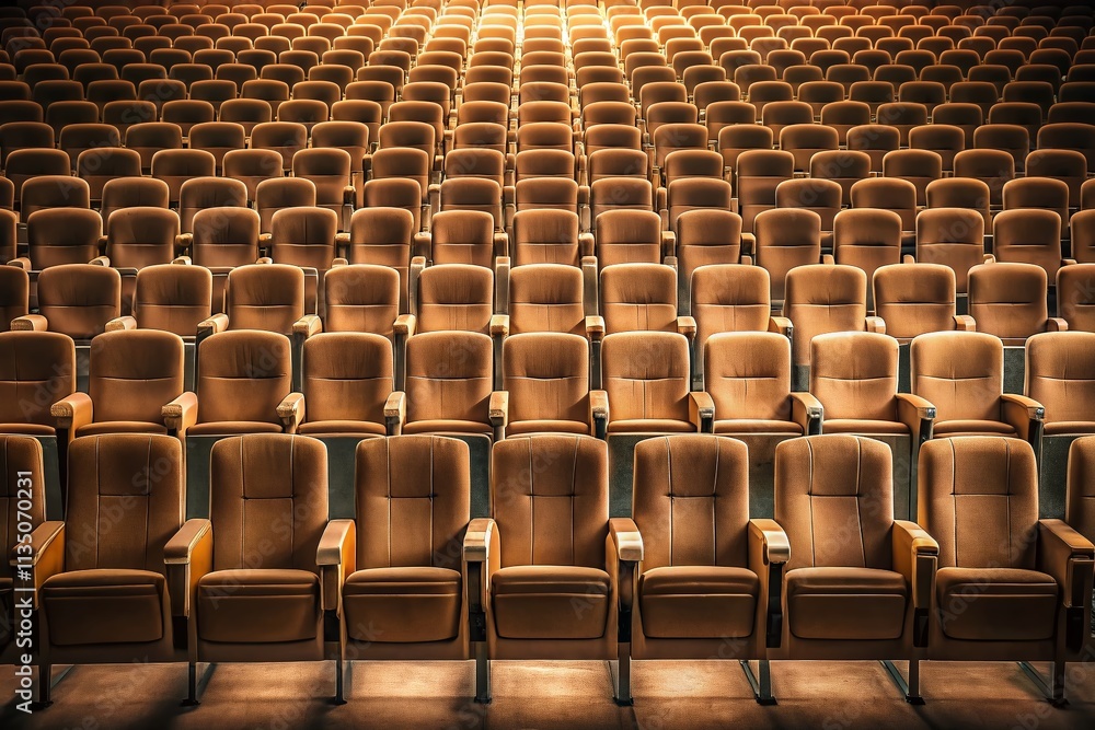 Minimalist Photography of Empty Seats in a Theater with Soft Lighting and Subtle Shadows, Capturing the Essence of Anticipation and Serenity in an Artistic Composition Minimalist Photography of Empty Seats in a Theater with Soft Lighting and Subtle Shadows, Capturing the Essence of Anticipation and Serenity in an Artistic Composition