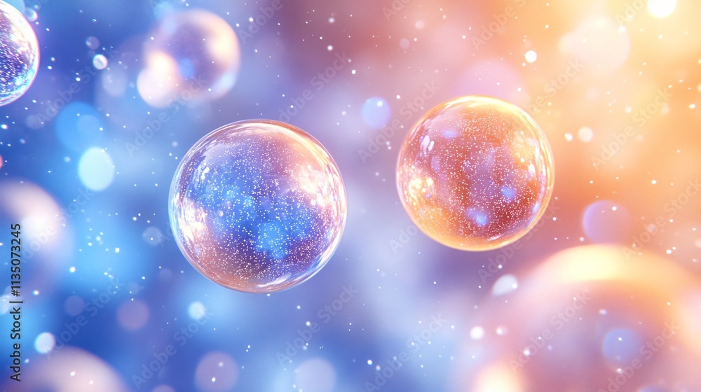 Sparkling Bubbles, Abstract Pastel Background Sparkling Bubbles, Abstract Pastel Background