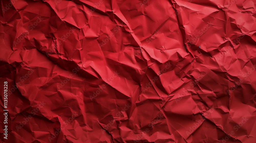 Blank Red Crumpled and Creased Paper Poster Texture Blank Red Crumpled and Creased Paper Poster Texture