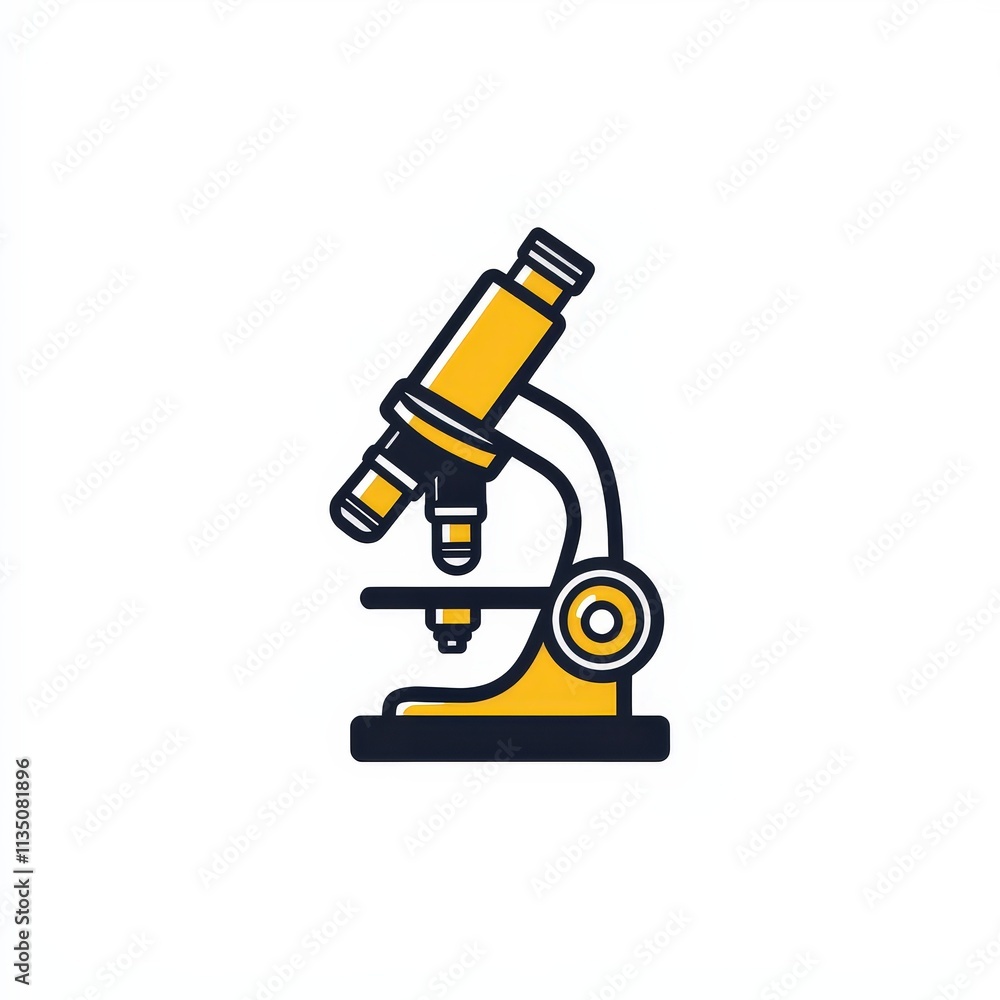 Design of microscope sign icon logo illustration isolated on white background Design of microscope sign icon logo illustration isolated on white background