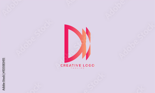 DK DIK Abstract initial monogram letter alphabet logo design