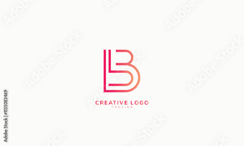 BB B3 3B Abstract initial monogram letter alphabet logo design photo