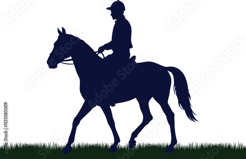 Horse riding silhouette collection
