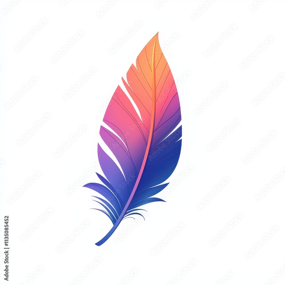Feather logo design, symbol icon, isolated on white background Feather logo design, symbol icon, isolated on white background