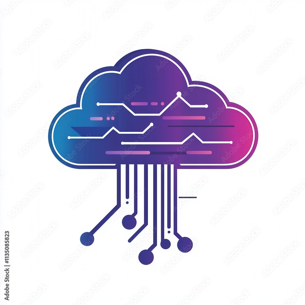 Design of cloud computing concept icon logo illustration isolated on white background Design of cloud computing concept icon logo illustration isolated on white background