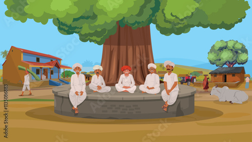 Indian village, Indian village house, Indian Village background