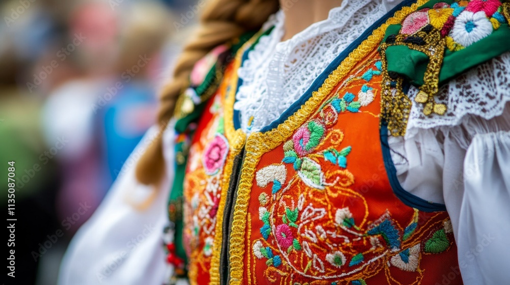 Vibrant Traditional Embroidered Costume Vibrant Traditional Embroidered Costume