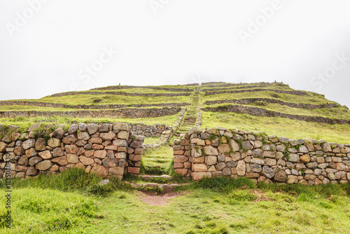 Foggy day at Sector 6 Muyumuyu, Sondor Ruins of the Chankas Culture - Pacucha District, Apurimac, Peru photo