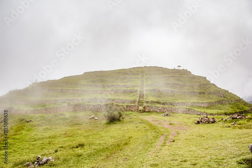 Foggy day at Sector 6 Muyumuyu, Sondor Ruins of the Chankas Culture - Pacucha District, Apurimac, Peru photo