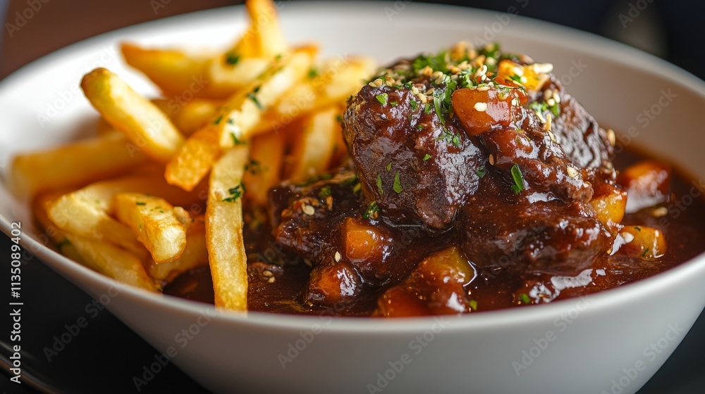 Beef Stew and French Fries - A Culinary Delight Beef Stew and French Fries - A Culinary Delight