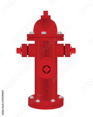 Retro metal fire hydrant. vector illustration