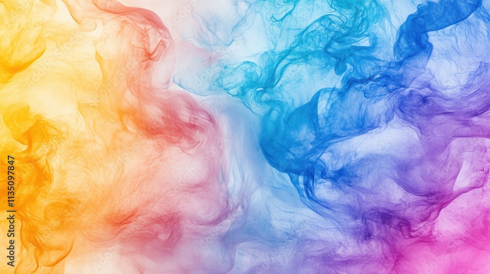 A vibrant swirl of colorful smoke creating an abstract background. A vibrant swirl of colorful smoke creating an abstract background.