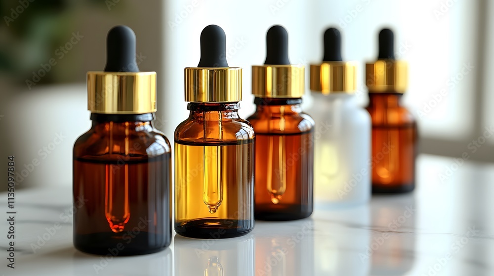 Essential oils for skin are beautifully showcased in elegant dropper bottles. Their warm hues exude tranquility, inviting indulgence in self-care. Essential oils for skin are beautifully showcased in elegant dropper bottles. Their warm hues exude tranquility, inviting indulgence in self-care.