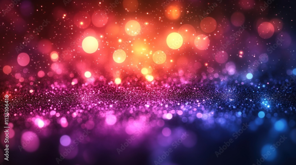 A vibrant, dreamy background with colorful bokeh lights and sparkling effects. A vibrant, dreamy background with colorful bokeh lights and sparkling effects.