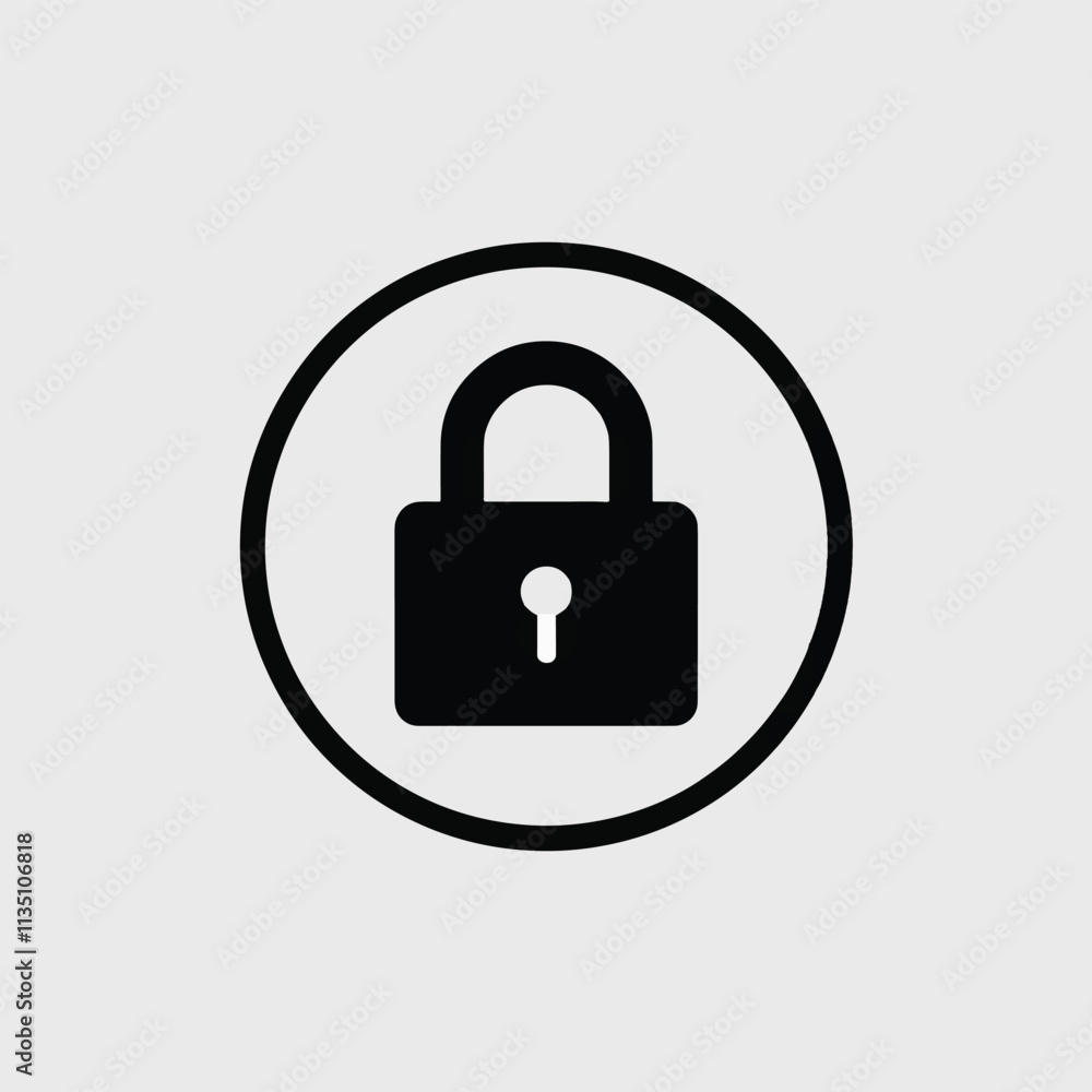 lock icon isolated on white background lock icon isolated on white background