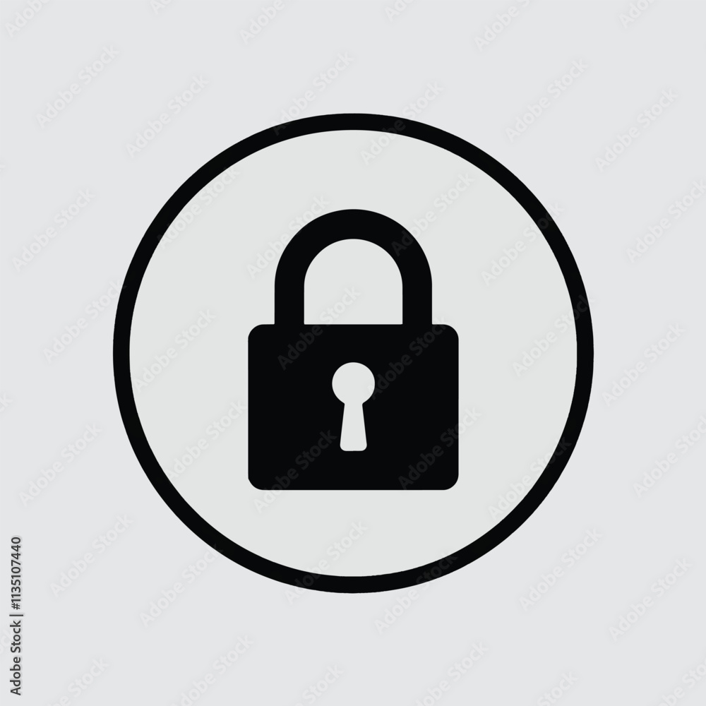 lock icon isolated on white background lock icon isolated on white background