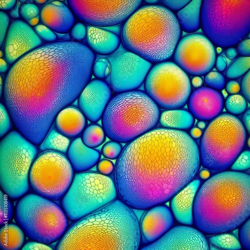 Polarized Light Microscopy of Starch Granules in Potato Cells wi photo