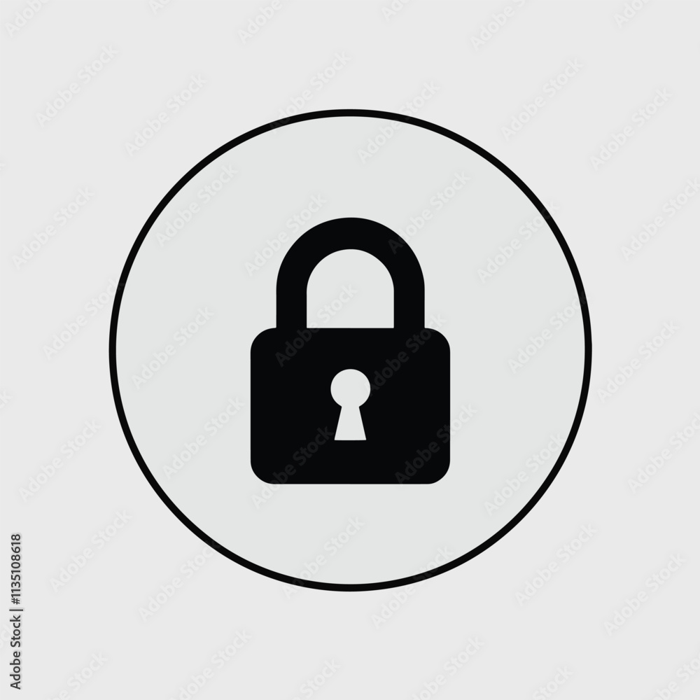 lock icon isolated on white background lock icon isolated on white background