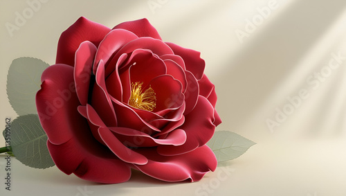 red rose on a wooden background