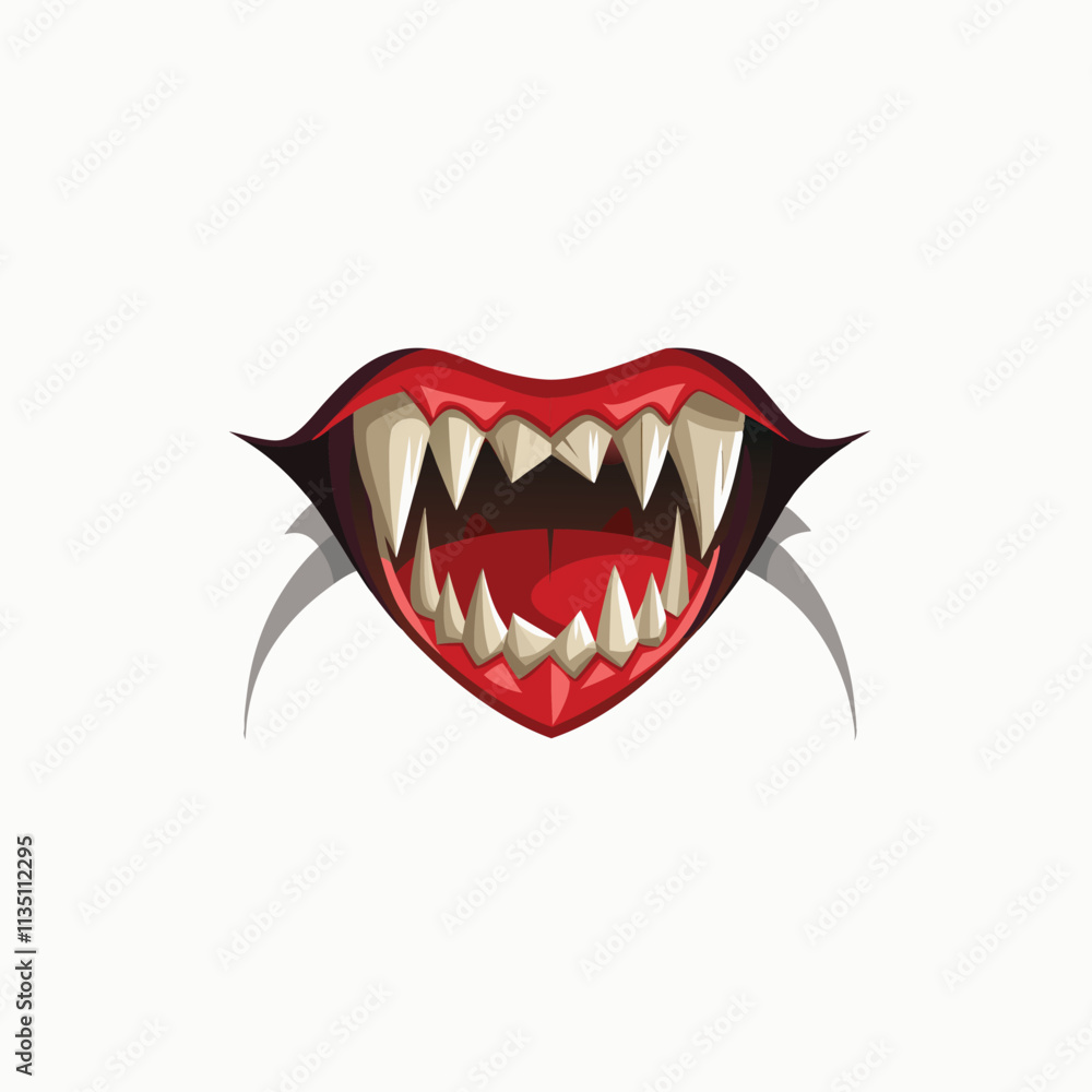 vector illustration of fang tooth silhouette Isolated object on a white background vector illustration of fang tooth silhouette Isolated object on a white background